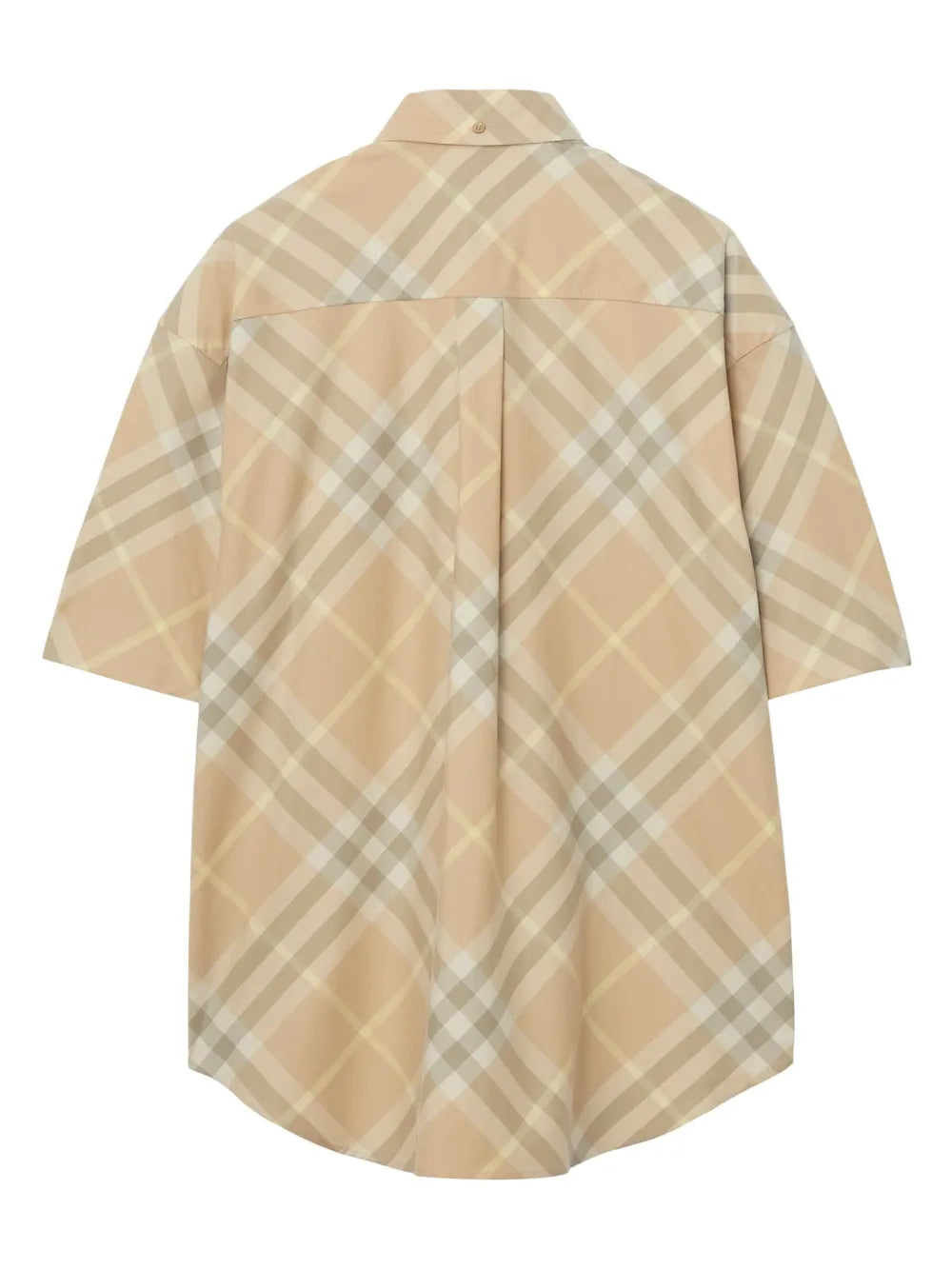 베이지 체크 셔츠