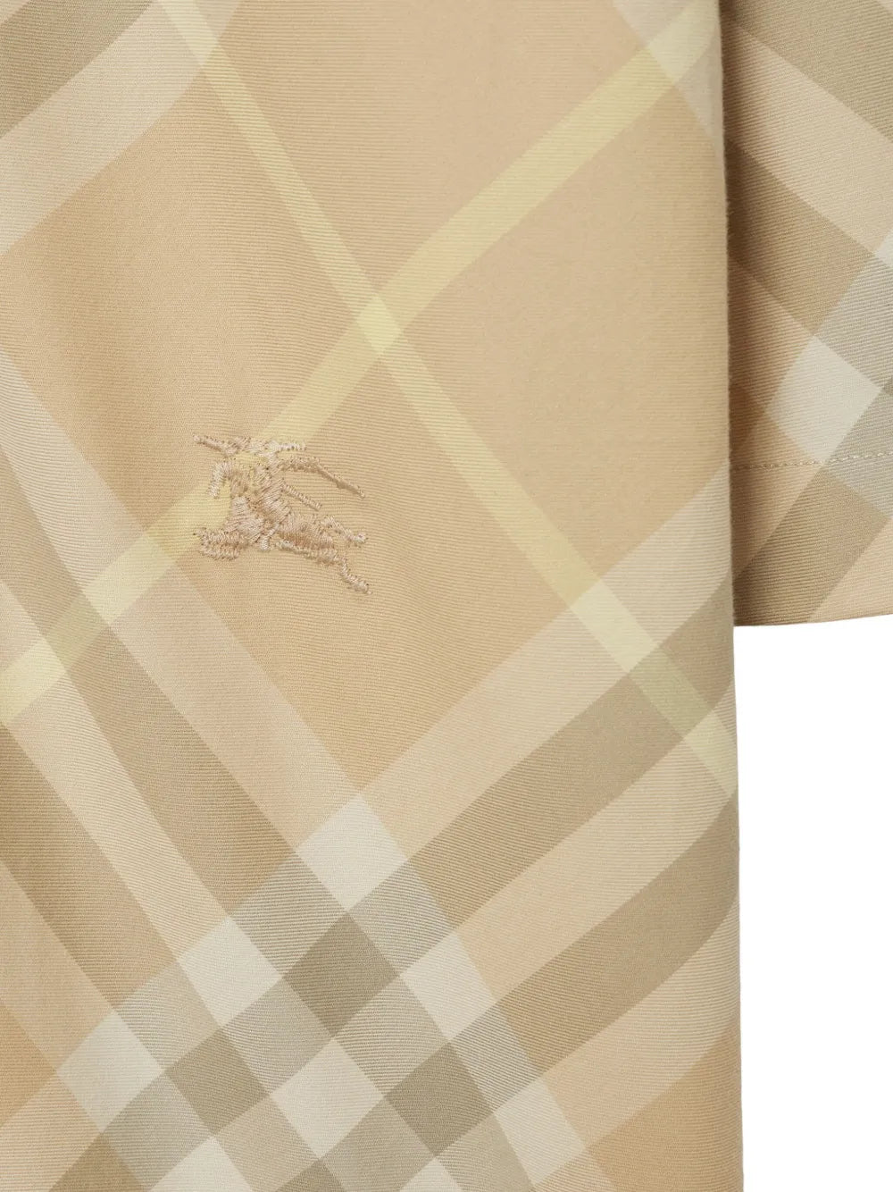 베이지 체크 셔츠