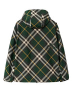 windbreaker, checkered pattern, luxury outerwear, Burberry, green windbreaker