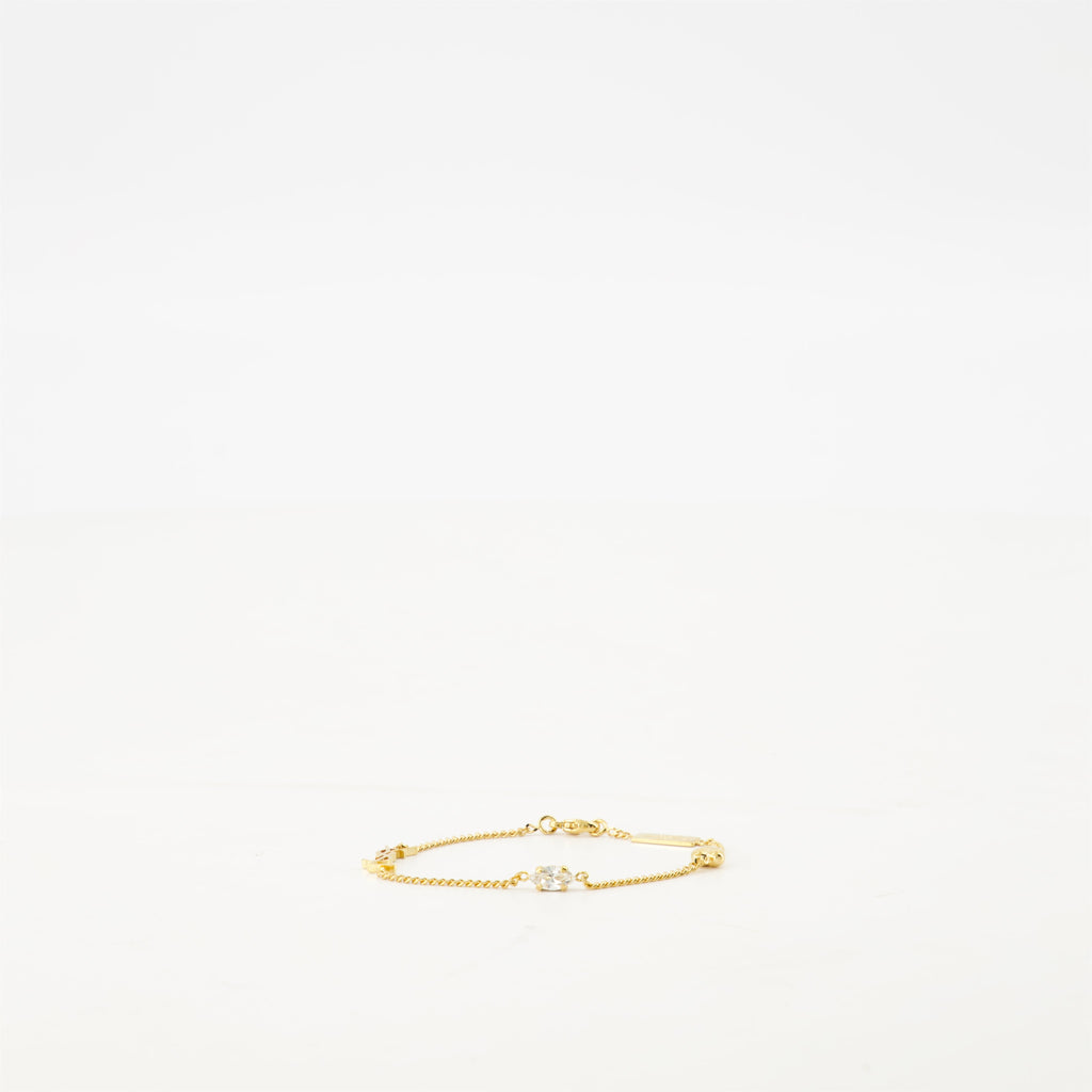 Cassandre bracelet, gold charms bracelet, elegant accessories, Saint Laurent bracelet, strass jewelry