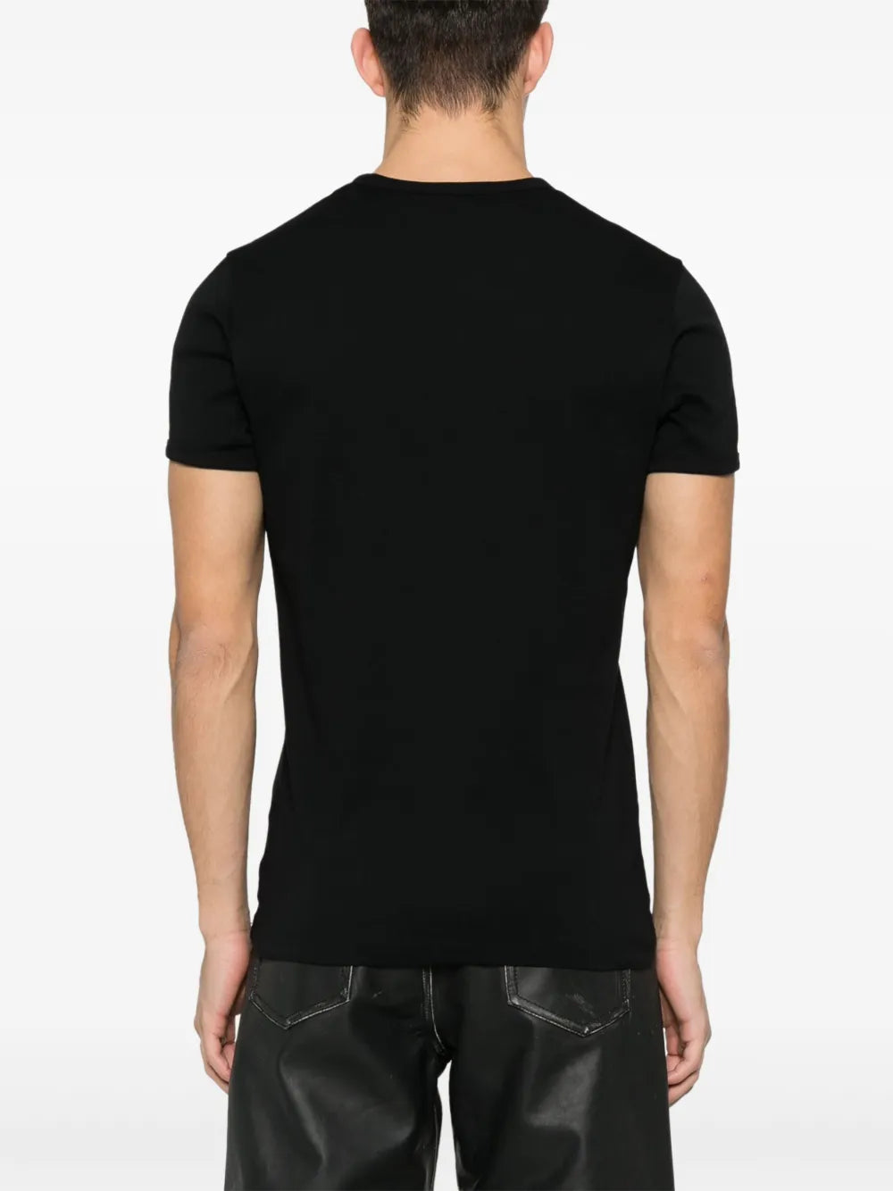 Image of Contrasting Black T-Shirt Réédition by Courrèges for Men - Season Spring-Summer 2024 - Detail View 6