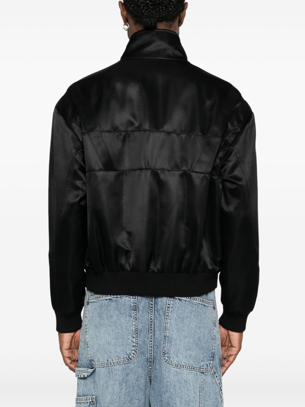 Image of Satin Bomber Jacket by Saint Laurent for Men - Season Spring-Summer 2024 - Detail View 6