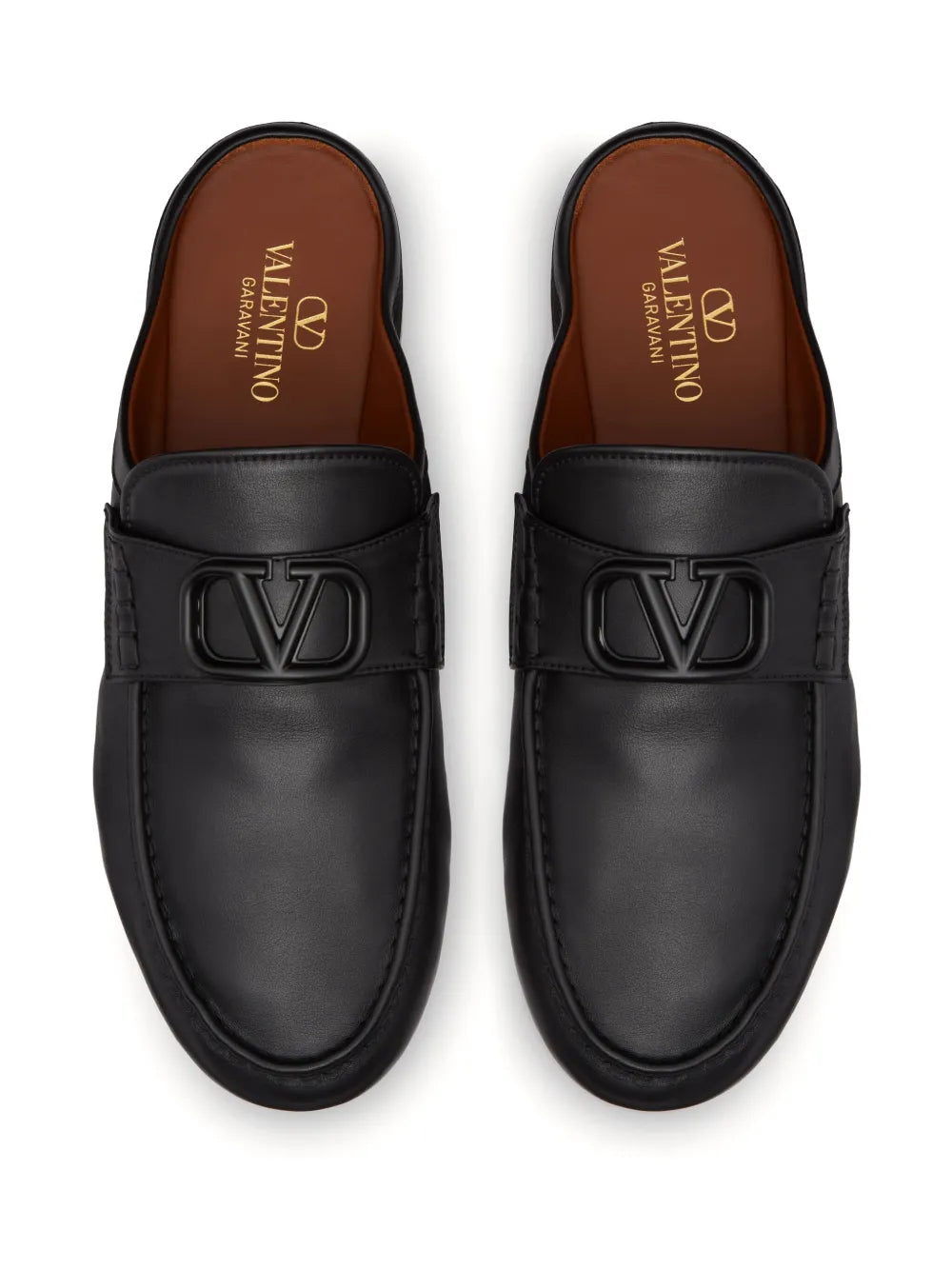 Valentino Garavani, Moccasins Sabot, VLogo, Luxury Footwear, Smooth Leather