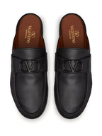 Valentino Garavani, Moccasins Sabot, VLogo, Luxury Footwear, Smooth Leather