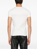 Imagem da T-shirt Branca Contrastante Intemporal da Courrèges para Homens - Temporada Primavera-Verão 2024 - Vista Detalhe 6