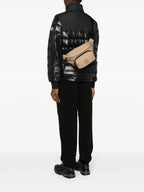 Moncler belt bag, nylon belt bag, brown belt bag, luxury accessories, designer belt bag