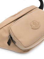 Moncler belt bag, nylon belt bag, brown belt bag, luxury accessories, designer belt bag