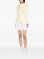 Image of Pale Yellow Sleeveless Vest by Moncler for Women - Season Spring-Summer 2024 - Detail View 6