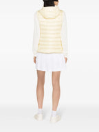 Image of Pale Yellow Sleeveless Vest by Moncler for Women - Season Spring-Summer 2024 - Detail View 1