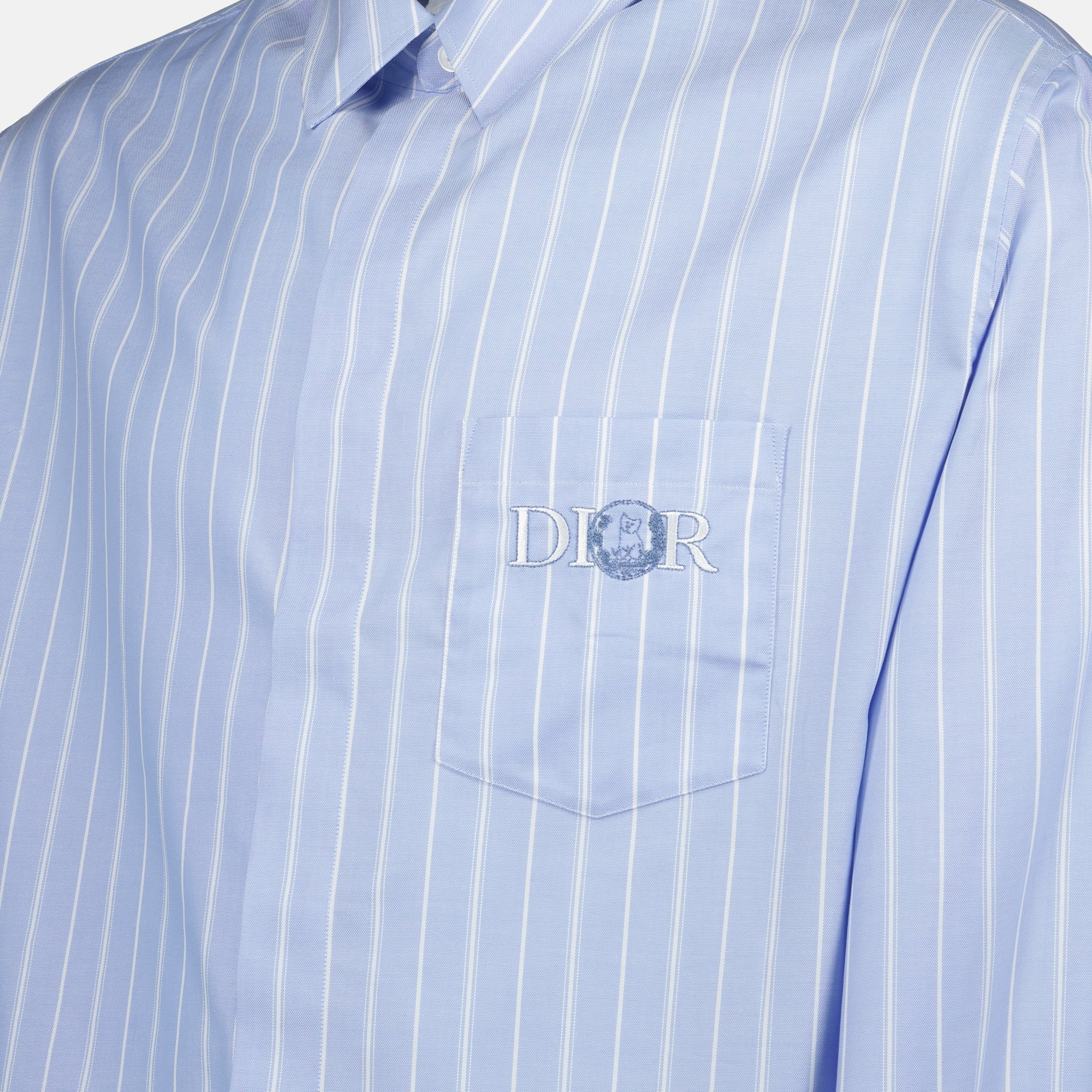 oversized shirt, Dior, Hylton Nel, blue, cotton shirt