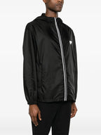 Black Recycled Nylon Windbreaker
