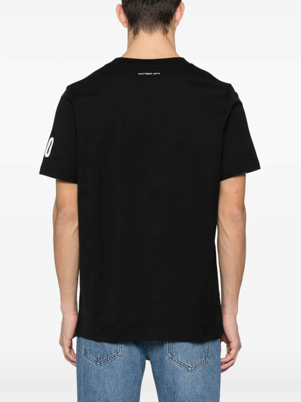 AC Straight T-shirt, Courrèges T-shirt, luxury black T-shirt, high-end menswear, designer T-shirt