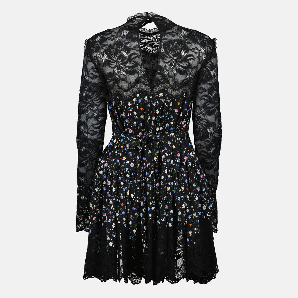 floral lace dress, Rabanne dress, short dress, women's fashion, Autumn-Winter 2025