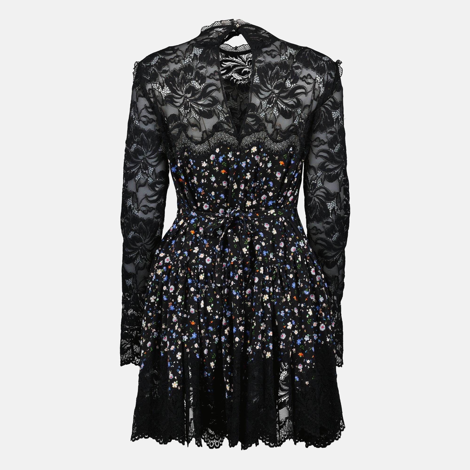 floral lace dress, Rabanne dress, short dress, women's fashion, Autumn-Winter 2025