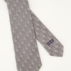 Dior tie, Oblique Revival tie, gray silk tie, luxury ties, men's accessories