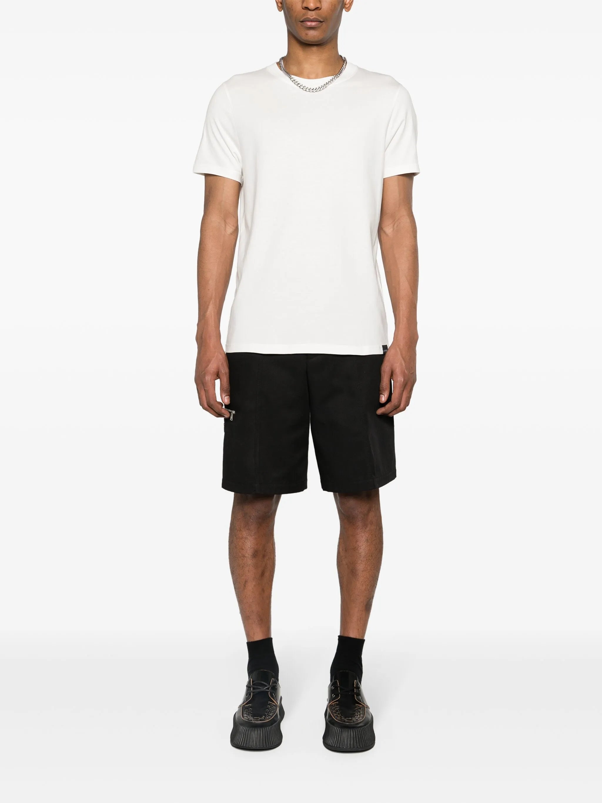 Image of Coton T-Shirt avec Logo Brodé by Courrèges for Men - Season Spring-Summer 2026 - Model View 1
