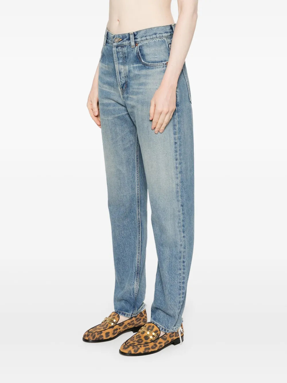 Vanessa jeans, blue délavé jeans, straight cut jeans, five-pocket denim, high-quality denim