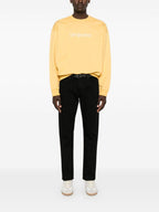 Bilde av gul logo sweatshirt fra Saint Laurent for menn - Sesong Vår-Sommer 2024 - Bakvisning