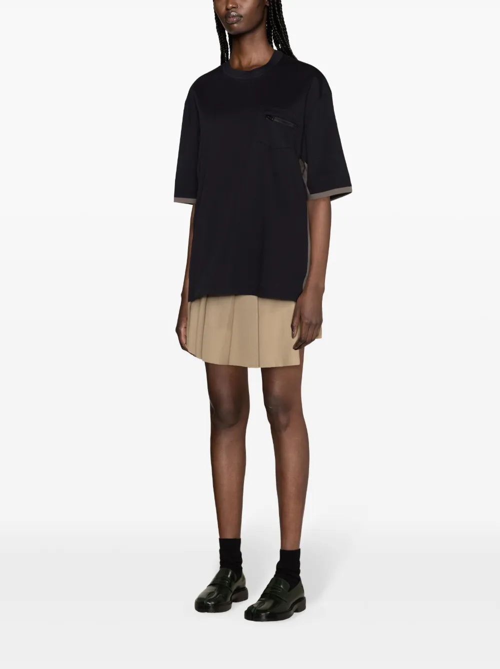 luxury T-shirt, blue T-shirt, Sacai T-shirt, stylish pocket T-shirt, premium men's fashion