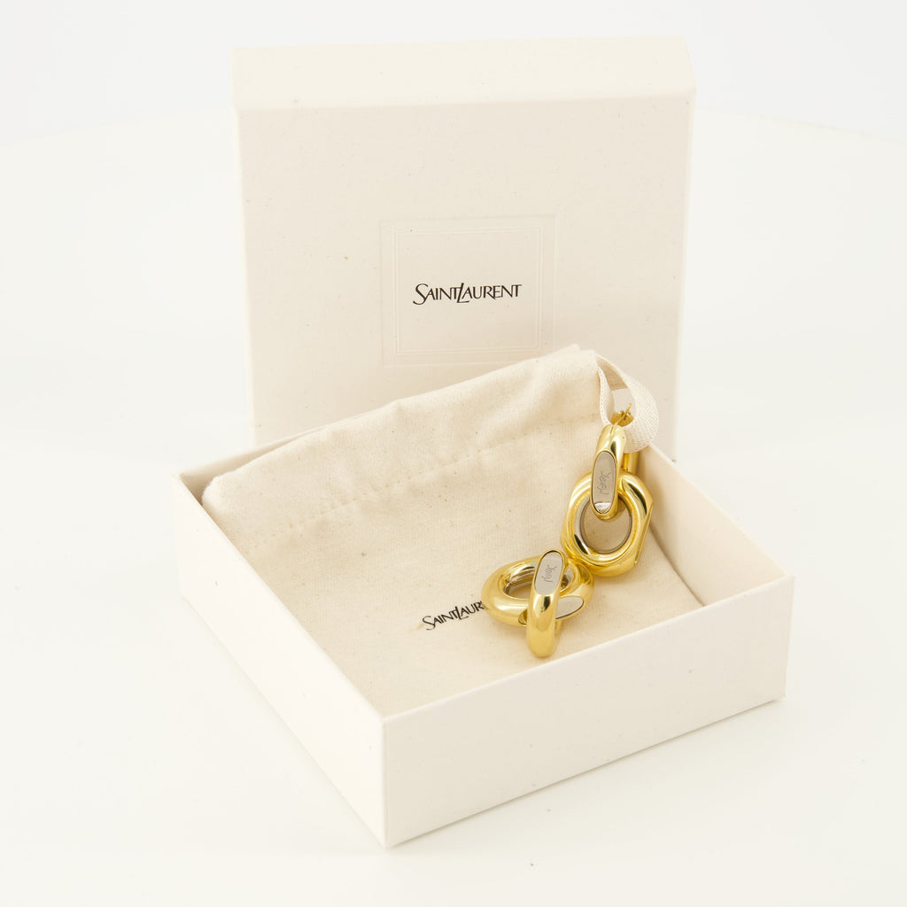 Orecchini Metallici Doppio Anello