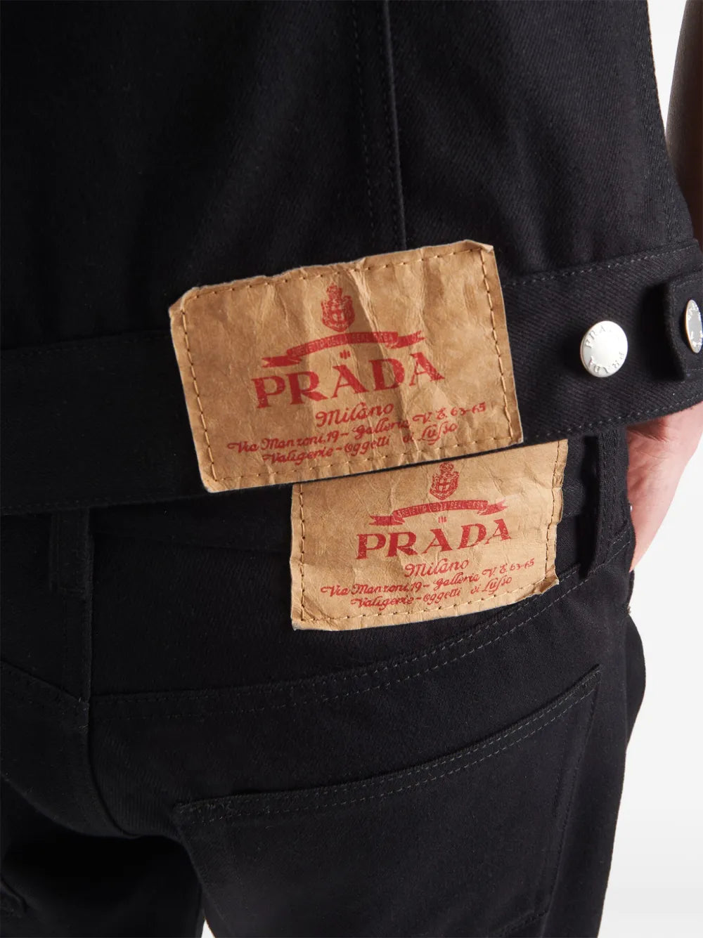 Image of Black Straight-Leg Jeans by Prada for Men - Season Spring-Summer 2024 - Detail View 1
