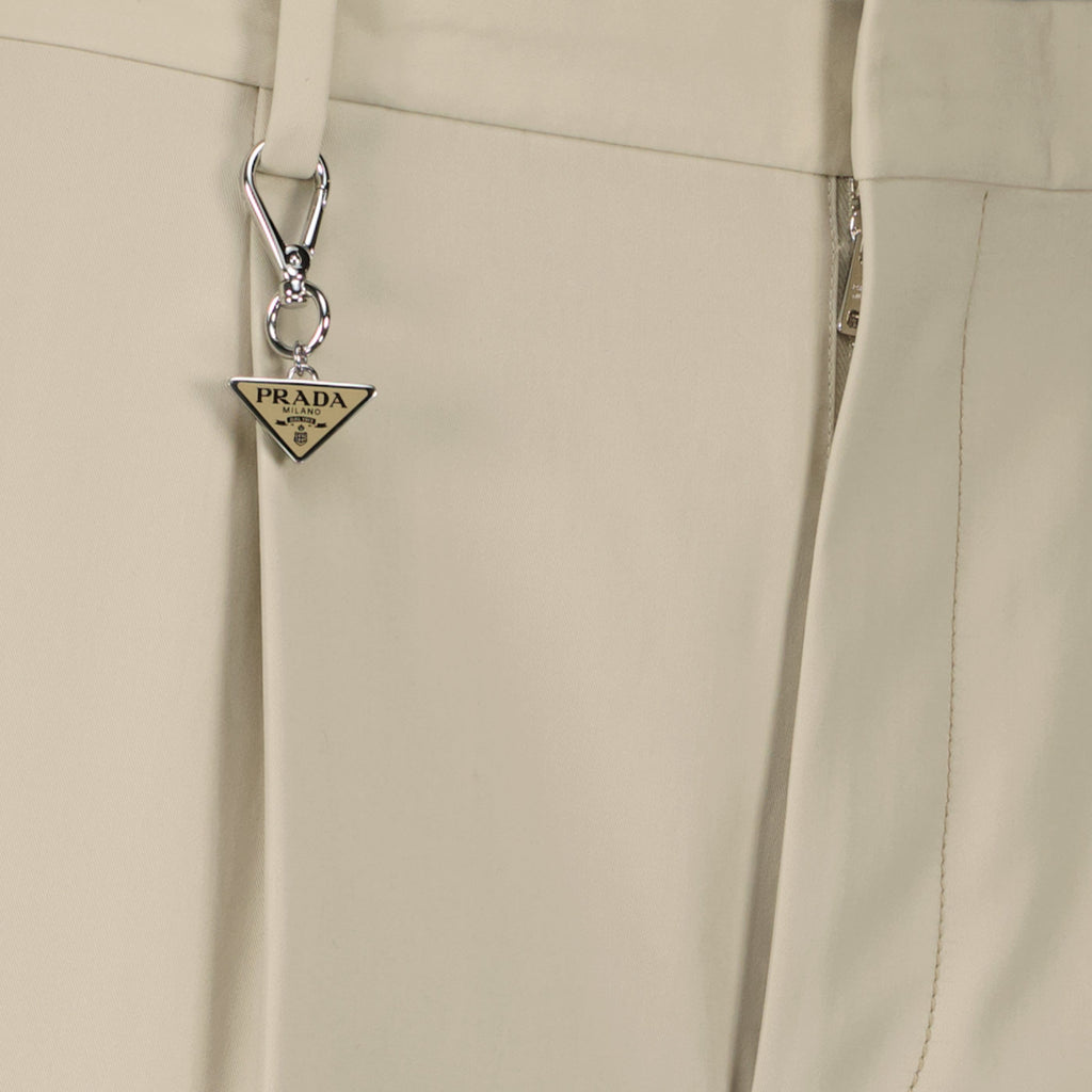 Pantalons en Coton Beige