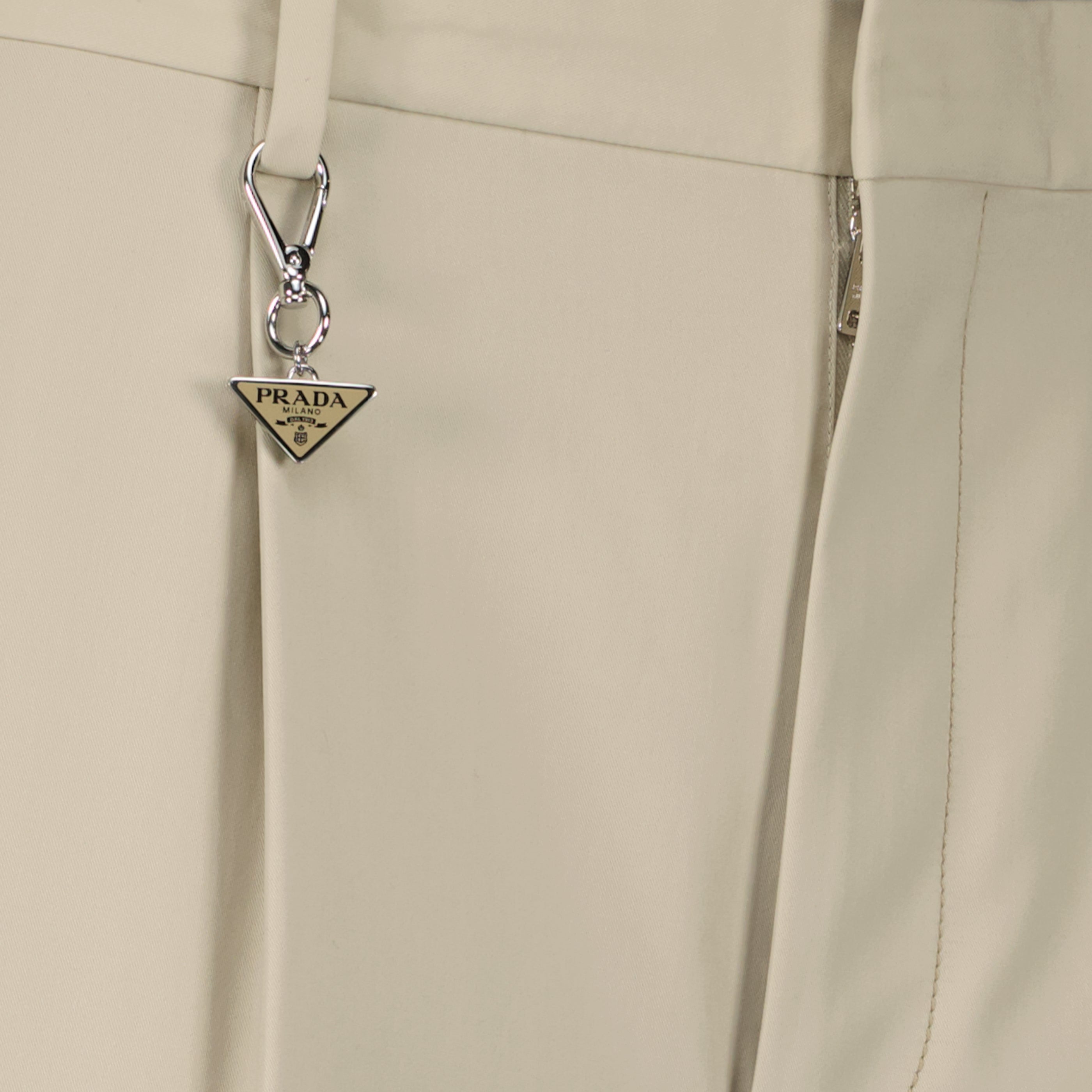 Pantalons en Coton Beige