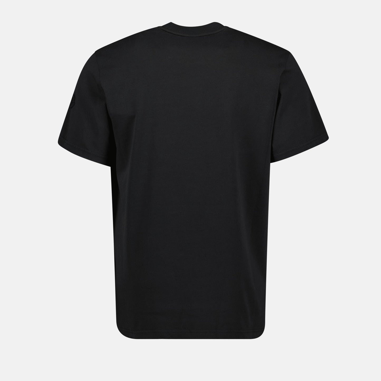 Moncler T-shirt, black logo tee, menswear fashion, designer cotton shirt, autumn-winter 2024