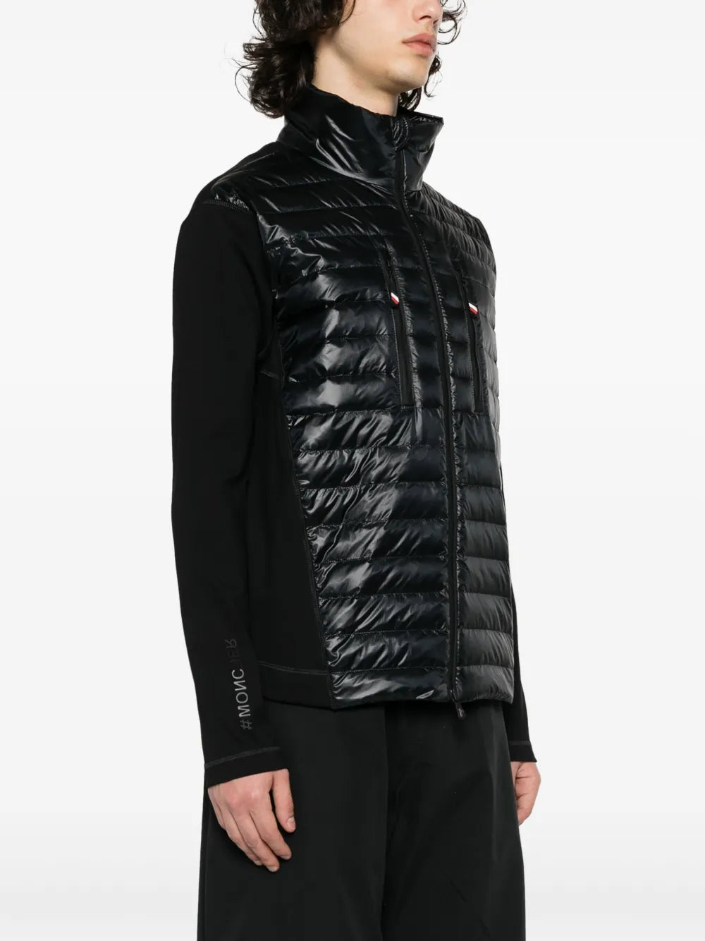 Image of Two-tone Black Nylon Jacket by Moncler Grenoble for Men - Season Spring-Summer 2024 - Detail View 1