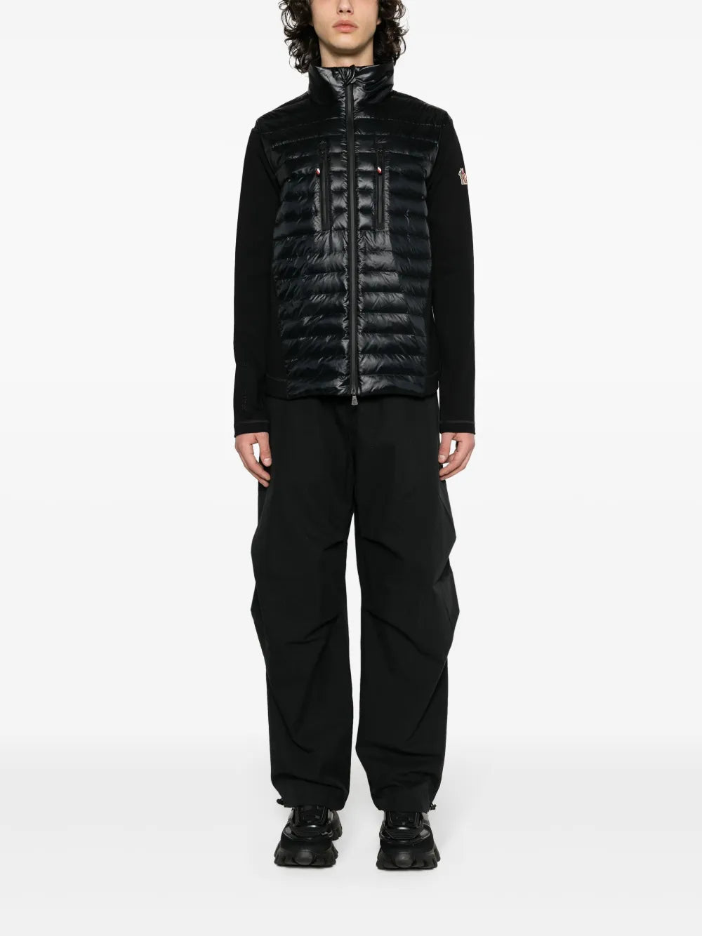Image of Two-tone Black Nylon Jacket by Moncler Grenoble for Men - Season Spring-Summer 2024 - Back View