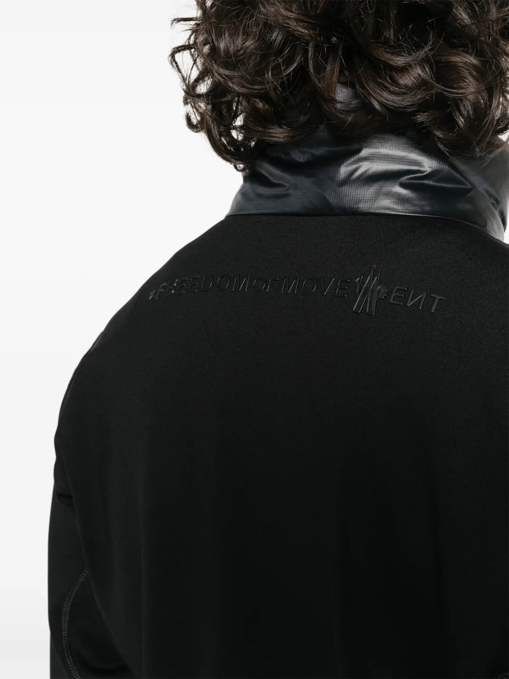 Image of Two-tone Black Nylon Jacket by Moncler Grenoble for Men - Season Spring-Summer 2024 - Detail View 7