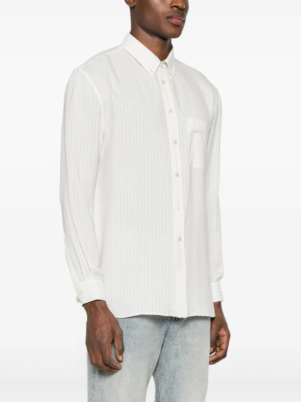 Chemise en Coton Rayée Saint Laurent Homme WE IN STYLE