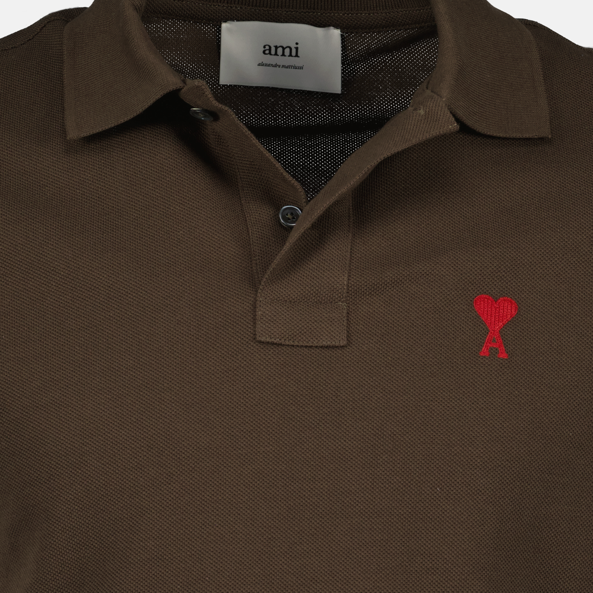 Polo Ami de coeur marron