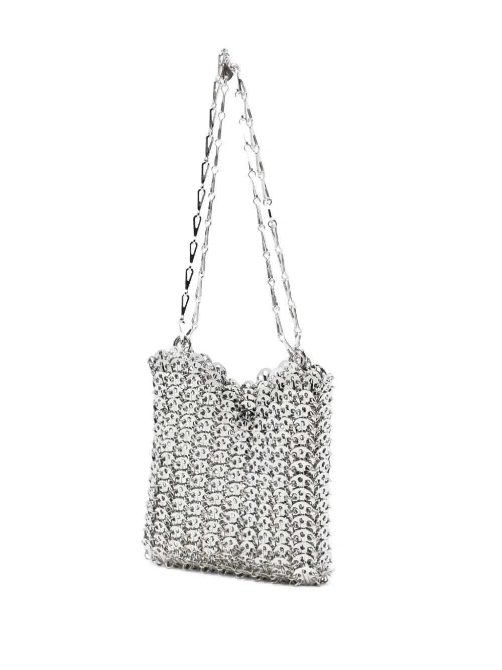 Rabanne, Iconic 1969 Bag, silver metal bag, Autumn-Winter 2024, fashion accessory