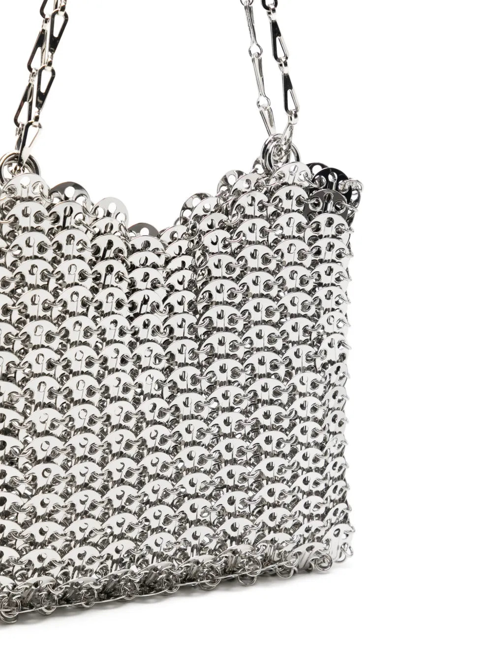 Rabanne, Iconic 1969 Bag, silver metal bag, Autumn-Winter 2024, fashion accessory