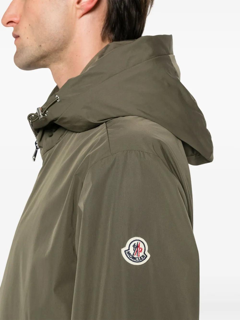 Image of Traversier Jacket Khaki Jacket by Moncler for Men - Season Spring-Summer 2024 - Detail View 7