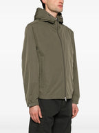 Image of Traversier Jacket Khaki Jacket by Moncler for Men - Season Spring-Summer 2024 - Detail View 1