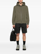 Image of Traversier Jacket Khaki Jacket by Moncler for Men - Season Spring-Summer 2024 - Back View