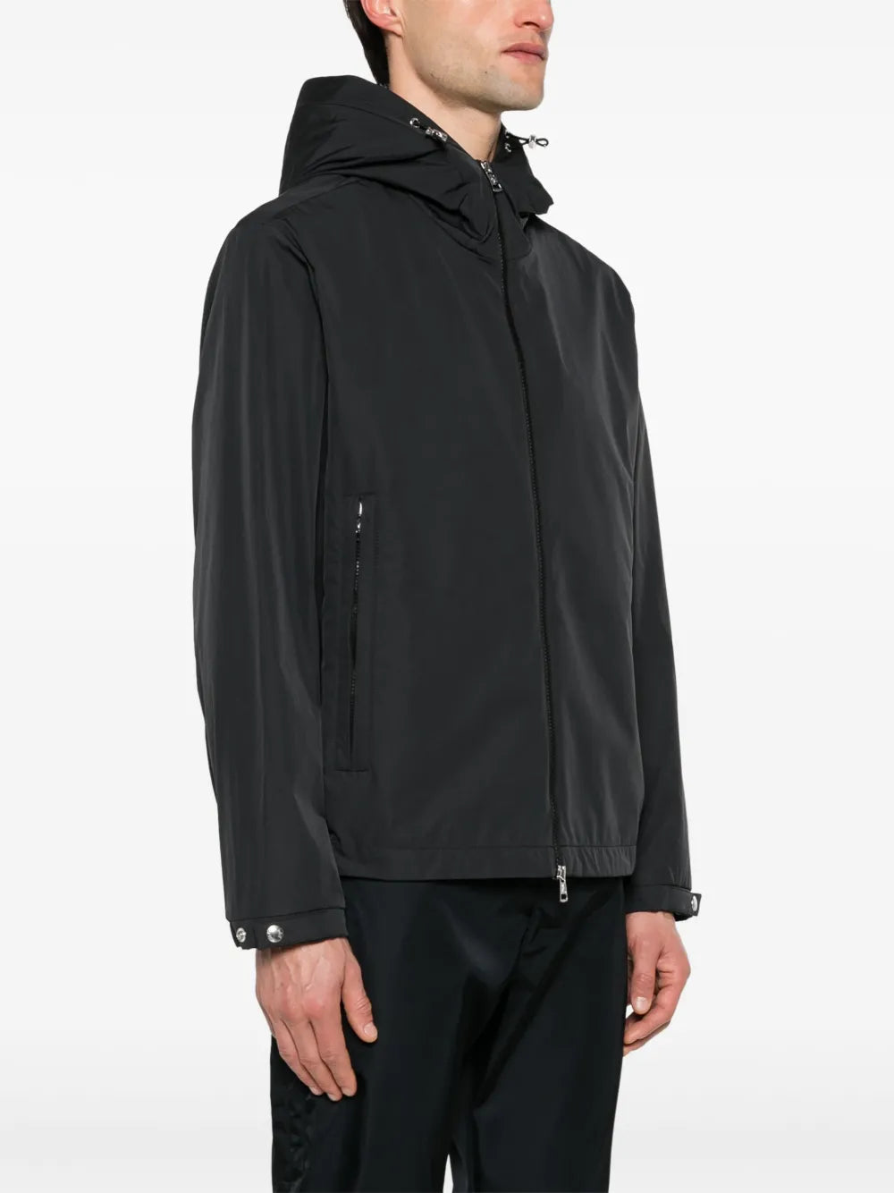 Windbreaker jacket, Moncler black jacket, nylon windbreaker, designer jacket, men's fashion