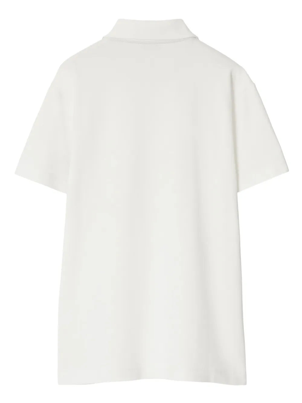 White Polo Shirt with Rider Embroidery