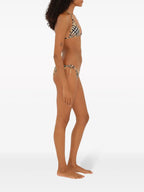 Image de bas de bikini à carreaux beiges par Burberry pour femmes - Saison printemps-été 2024 - Détail 6
