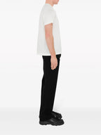 Image of White T-shirt with Embroidered Logo by Burberry for Men - Season Spring-Summer 2024 - Detail View 1