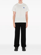 Image of White T-shirt with Embroidered Logo by Burberry for Men - Season Spring-Summer 2024 - Back View