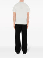 Image of White T-shirt with Embroidered Logo by Burberry for Men - Season Spring-Summer 2024 - Detail View 6