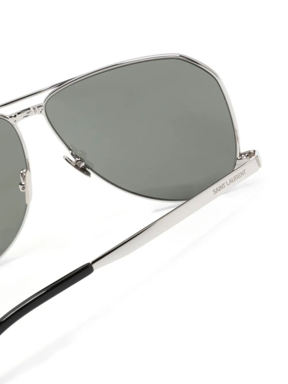 Saint Laurent sunglasses, aviator sunglasses, luxury sunglasses, unisex eyewear, silver frame sunglasses