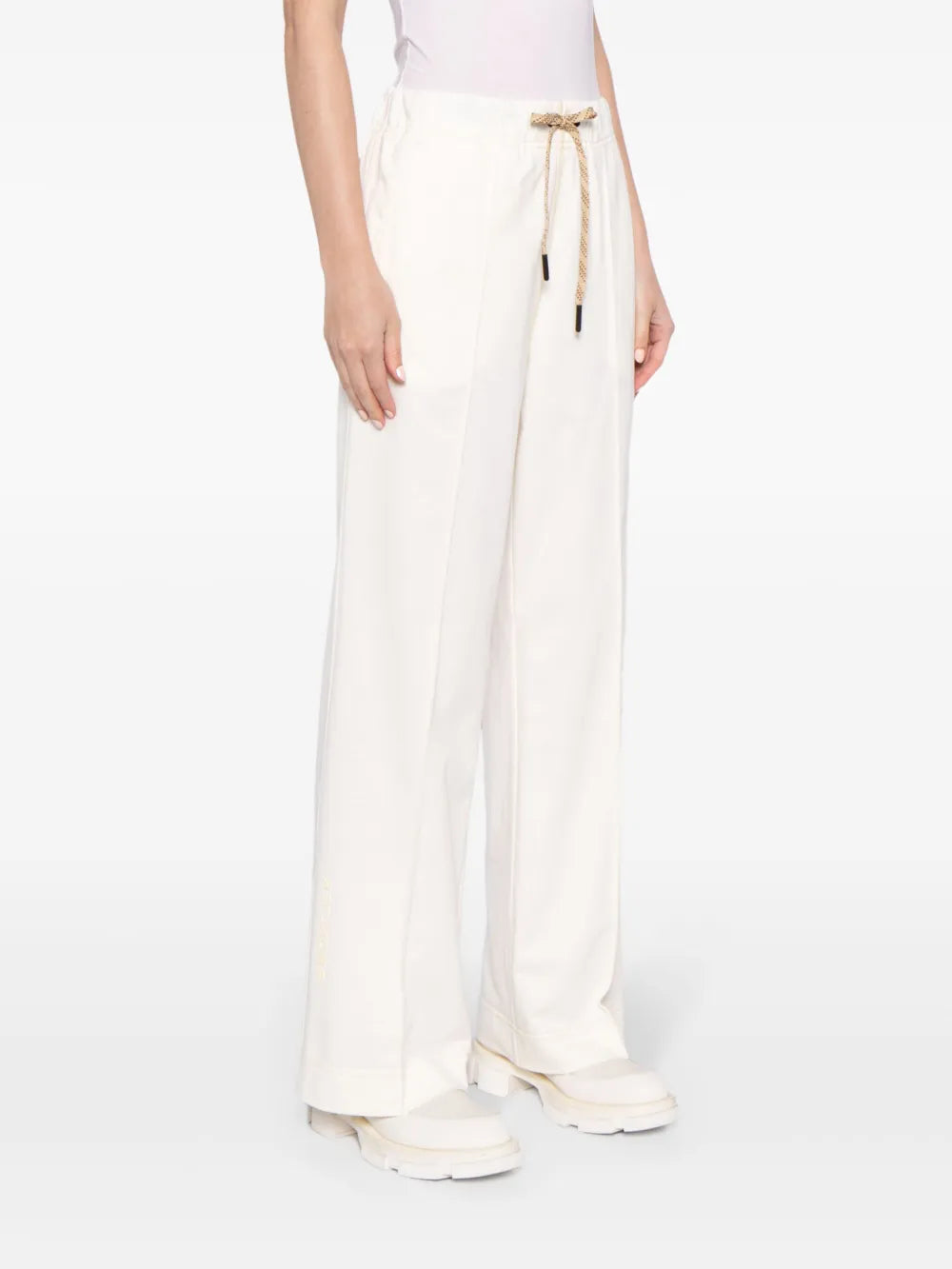 Imagen de Pantalones de Jogging de Algodón de Moncler Grenoble para Mujeres - Temporada Primavera-Verano 2024 - Vista de Detalle 1