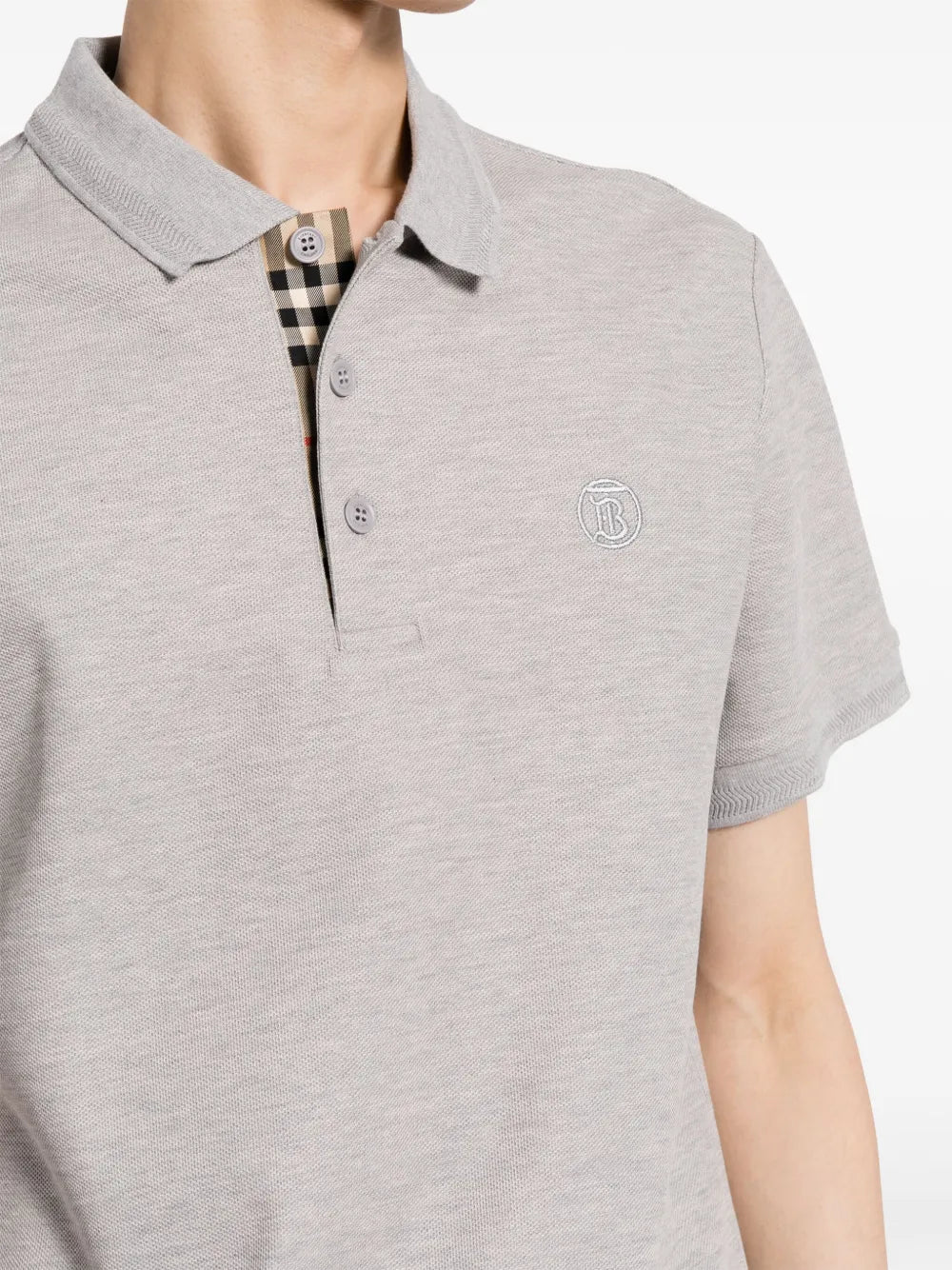 Grå Polo med Brodert Logo