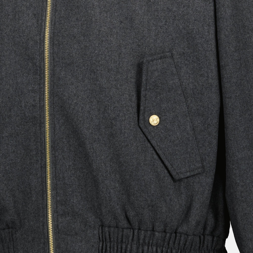 Flannel Wool Jacket, Drole De Monsieur, Autumn-Winter Collection, Dark Grey Jacket, Men's Fashion