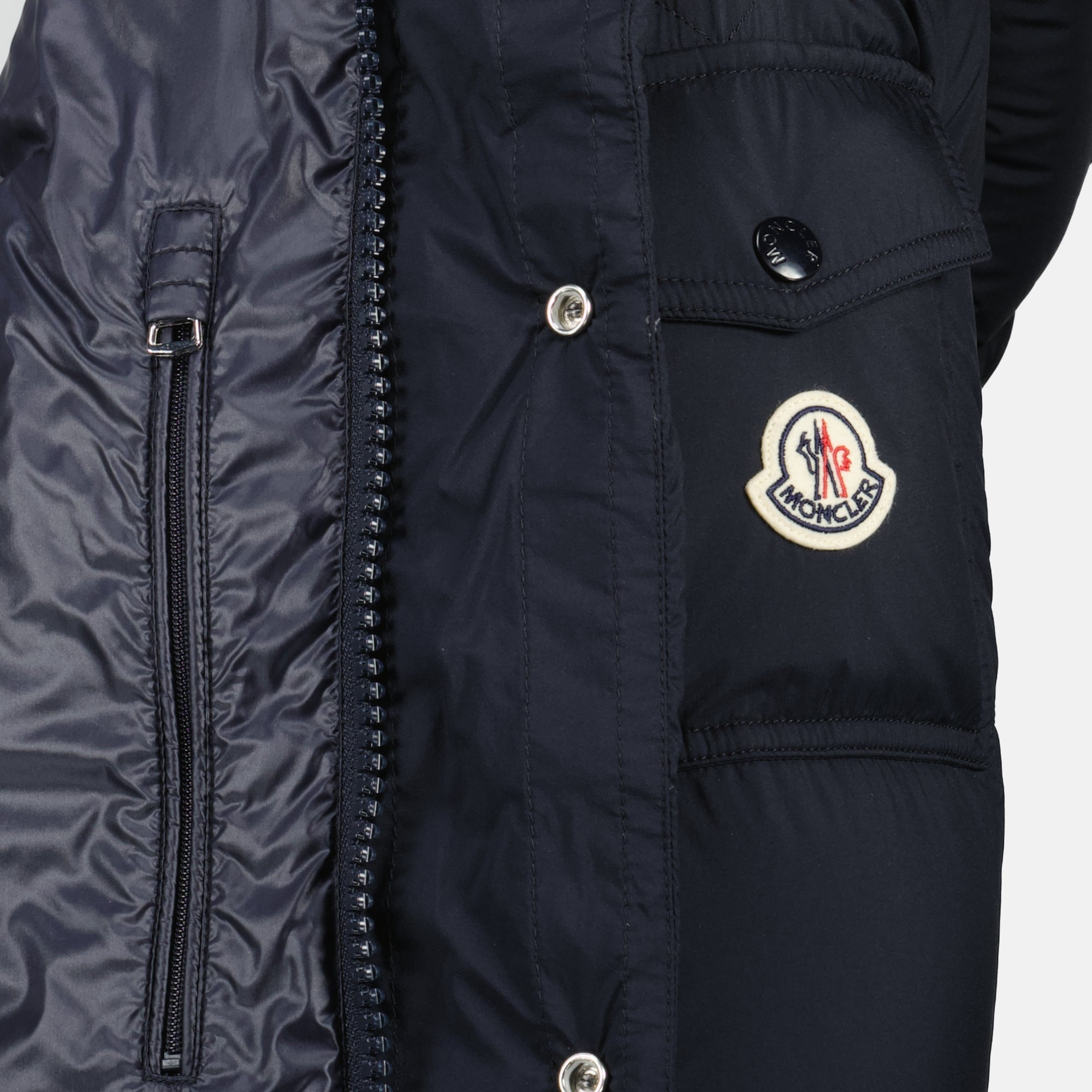 Hanoverian Down Jacket, Moncler jacket, men's down jacket, navy nylon jacket, Fall-Winter outerwear