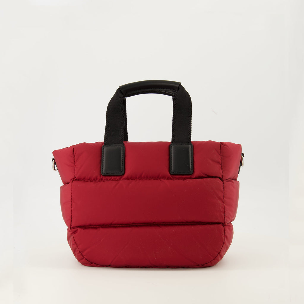 Moncler bag, Caradoc design, red nylon bag, luxury accessories, autumn winter collection